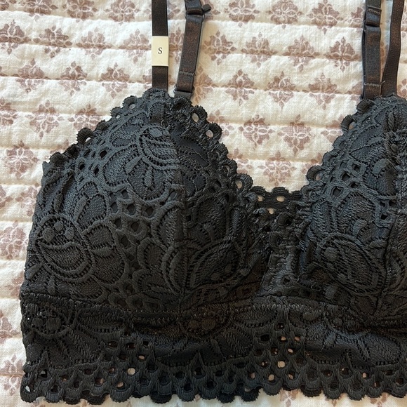 NWOT Aero Lace Padded Convertible Racerback Bralette Dark Grey Aeropostale - Picture 3 of 10